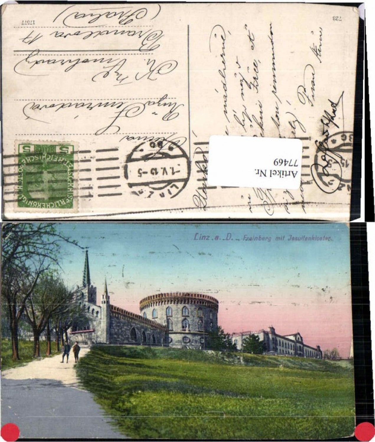 77469,Linz a.d. Donau Freinberg Partie 1915 COLOR