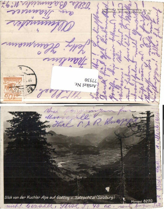 77530,Kuchler Alpe bei Golling Salzachtal 1928