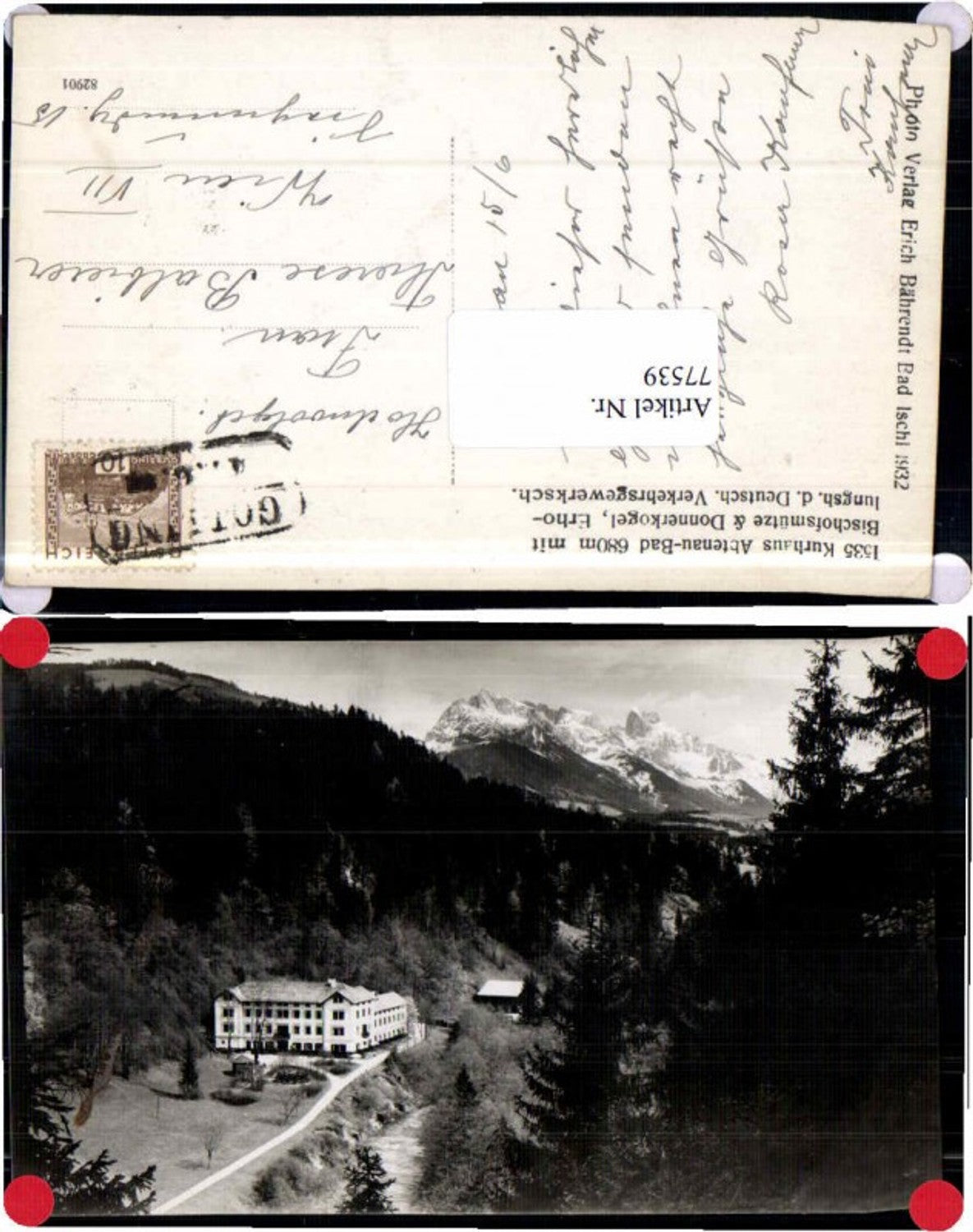 77539,Abtenau Bad pub Bährendt 1932