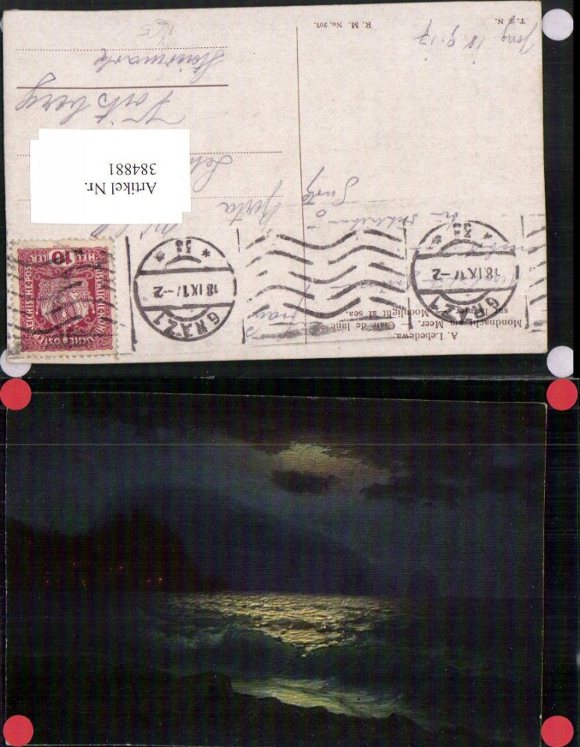 384881,Theo Stroefer 207 Künstler A. Lebedewa Mondnacht am Meer