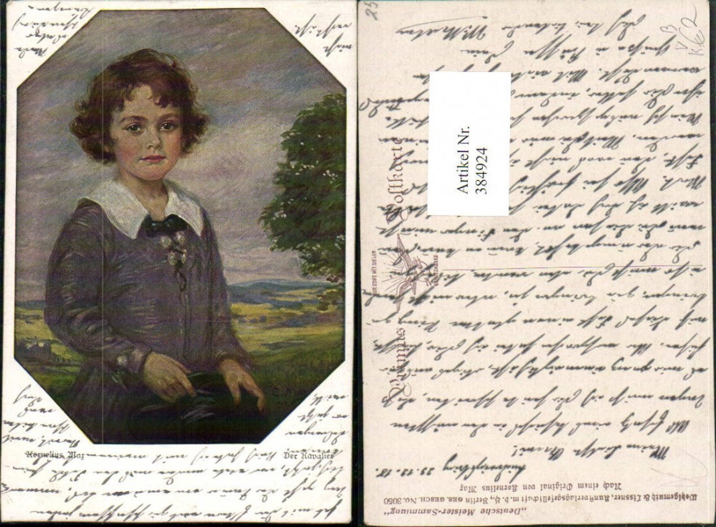 384924,Primus AK 3050 Künstler Kornelius Max Der Kavalier Junge Bub Portrait