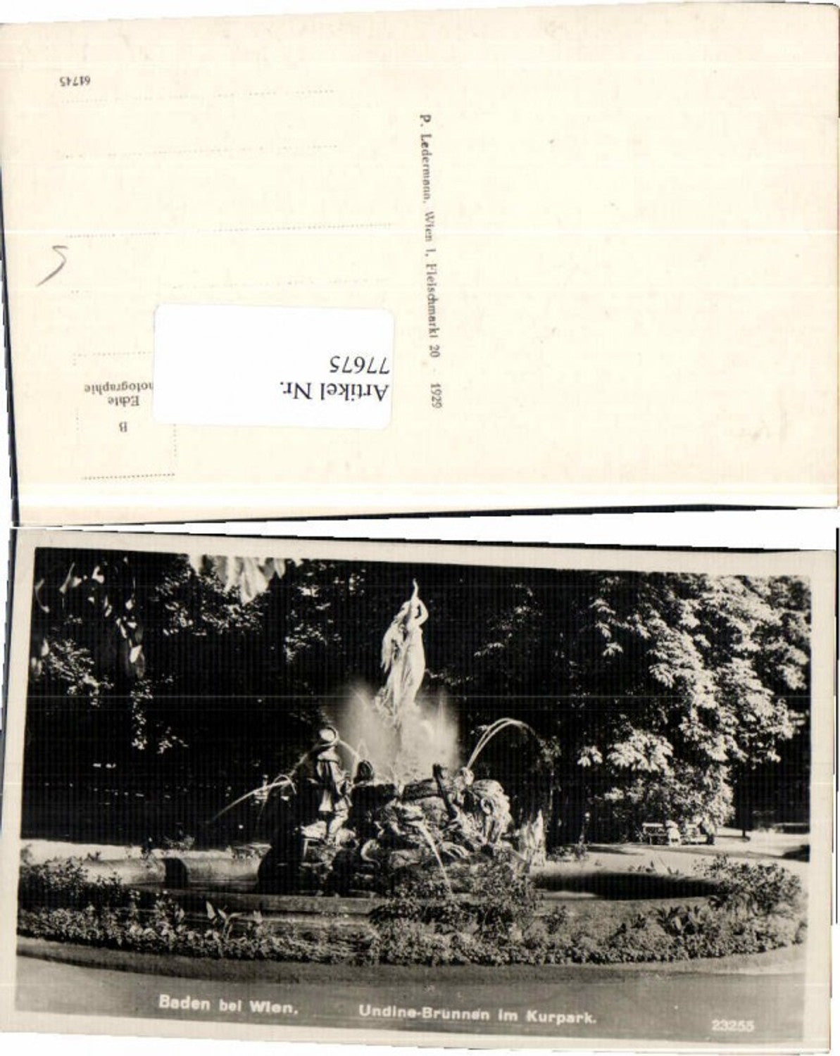 77675,Baden bei Wien Undine Brunnen Ledermann 23255