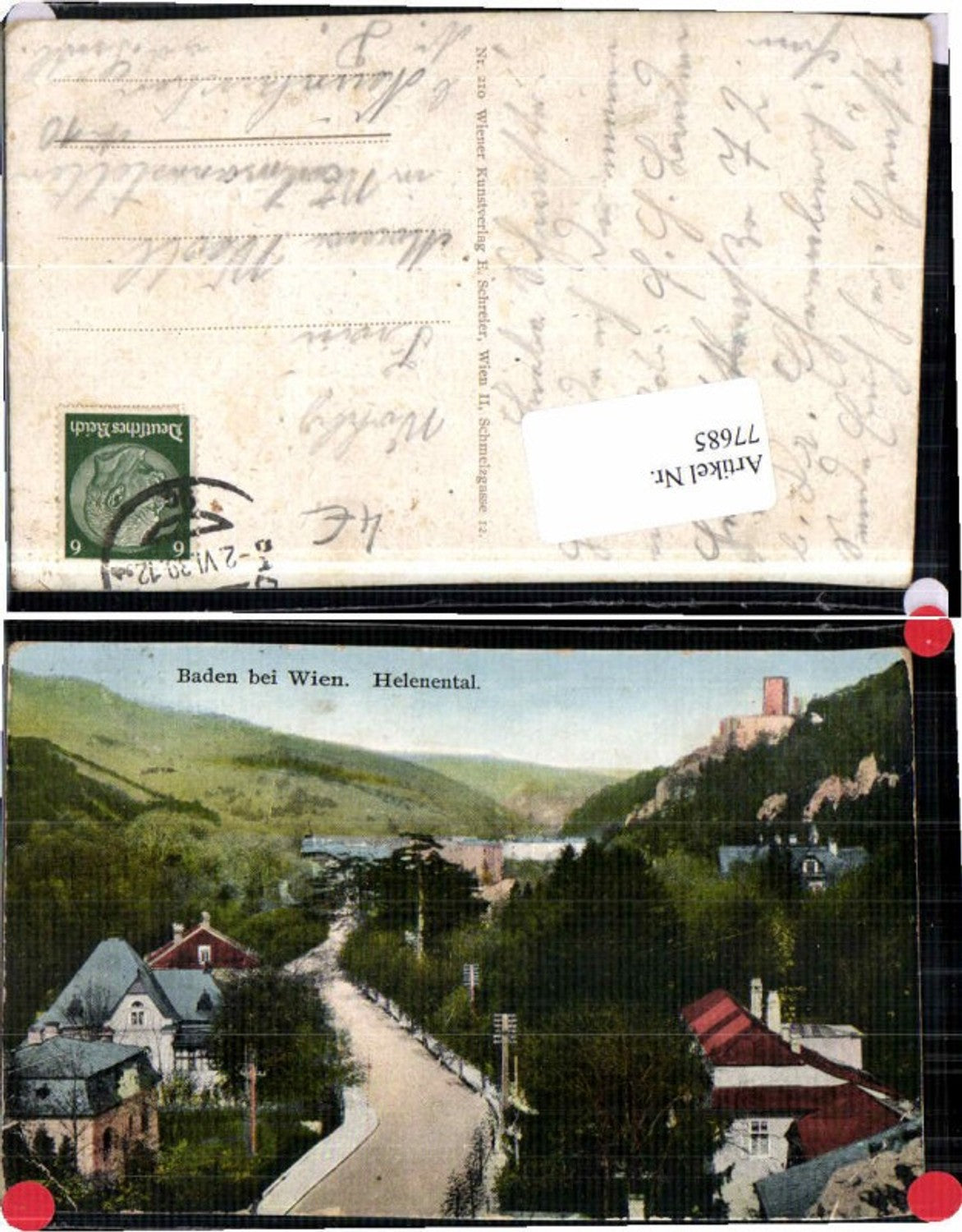 77685,Baden bei Wien Helenental Partie um 1925