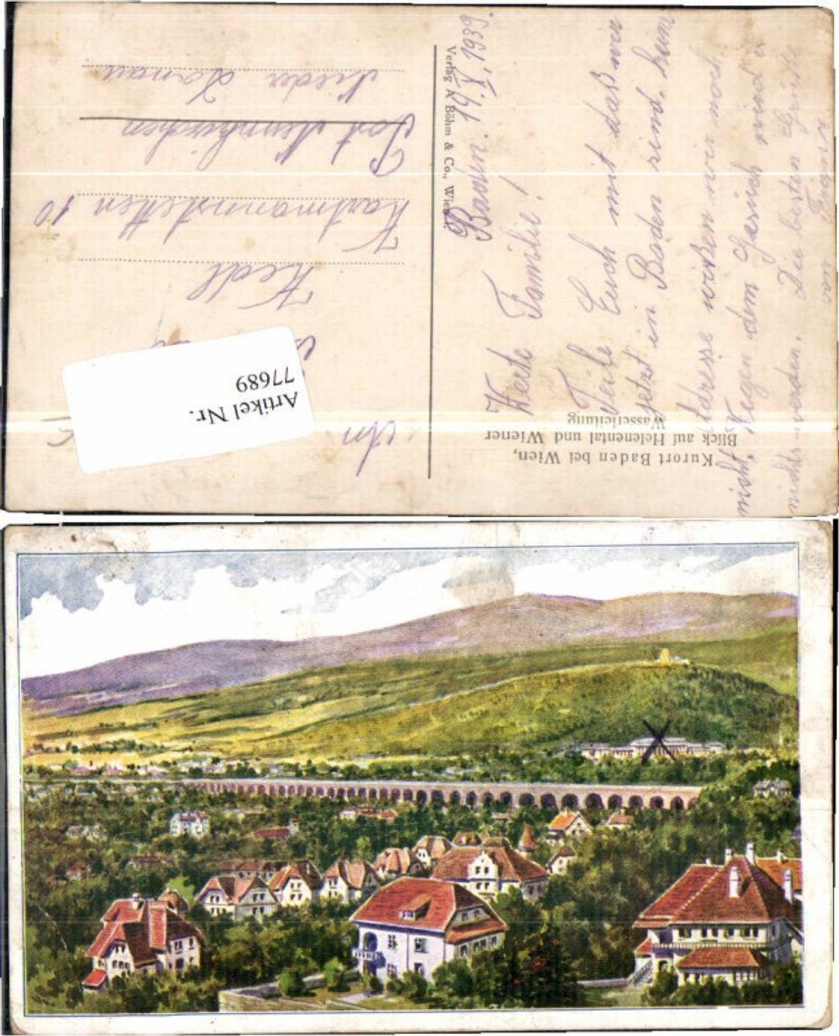 77689,Baden bei Wien Künstlerkarte 1915