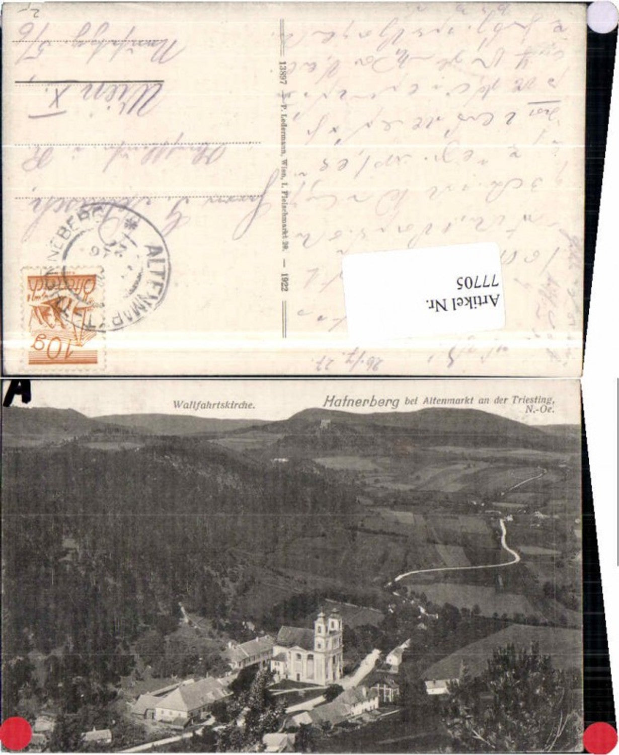 77705,Hafnerberg b. Altenmarkt a.d. Triesting 1922