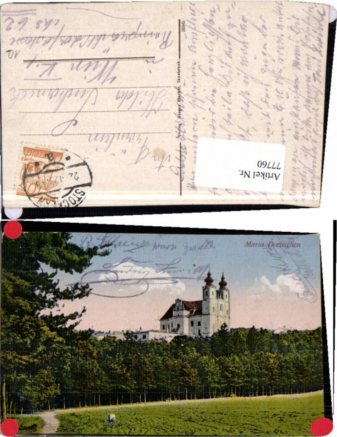 77760,Maria Dreieichen b. Horn SCHÖNE AK Stockern Stempel