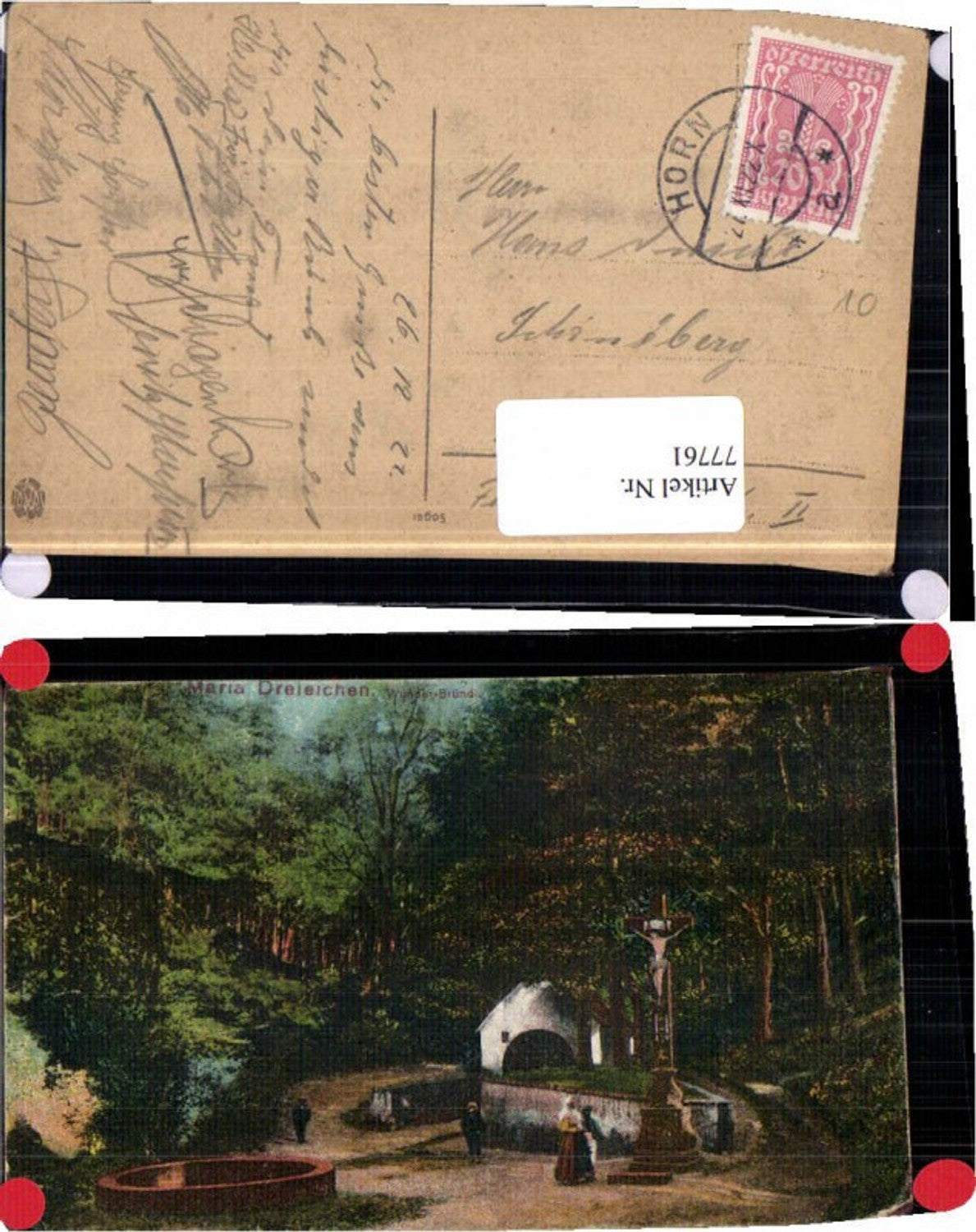 77761,Brünnl bei Maria Dreieichen Horn Leute beten