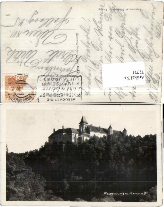 77771,Rosenburg am Kamp Partie zur Burg 1930