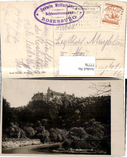 77776,FotoAK Rosenburg am Kamp Stempel Restaurant im Schloss
