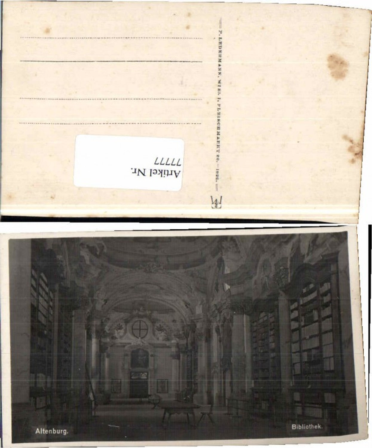 77777,Altenburg bei Horn Bibliothek 1925
