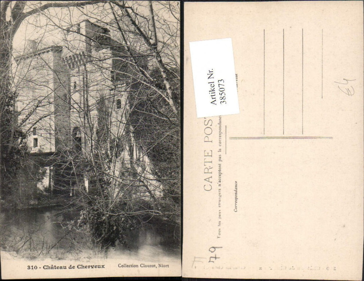 385073,Poitou-Charentes Deux-Sevres Chateau de Cherveux Schloss