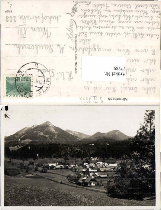 77789,Mitterbach am Ötscher Schöne Totale 1933