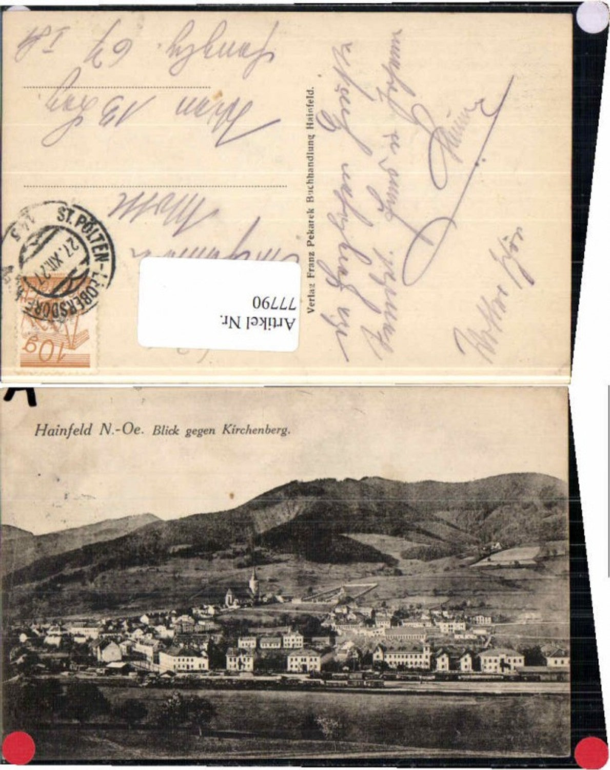 77790,Hainfeld bei Lilienfeld Bahnhof 1927