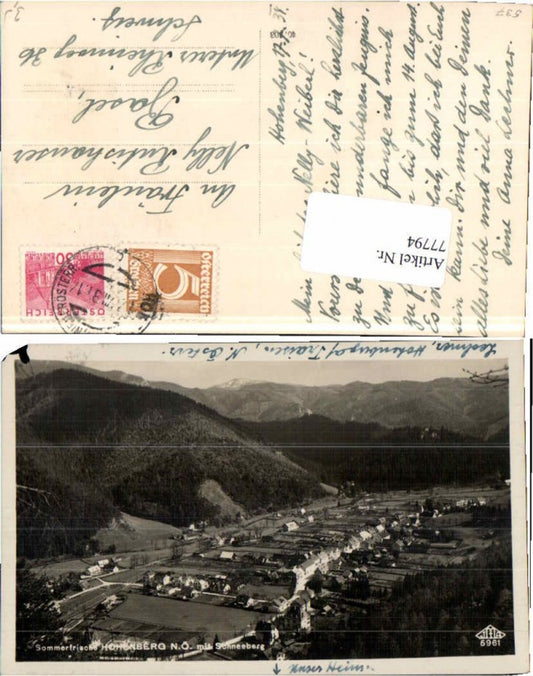77794,Sommerfrische Hohenberg m. Schneeberg pub JMA 5961