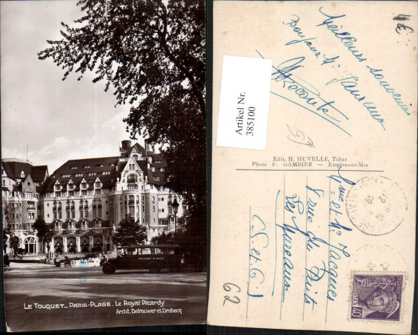 385100,Nord-Pas-de-Calais Pas-de-Calais Le Touquet-Paris-Plage Royal Picardy Hotel Bus