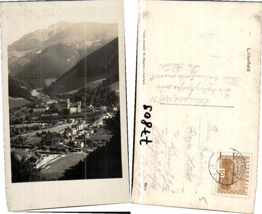 77809,Fotokarte Lilienfeld Totale pub wagner 1927