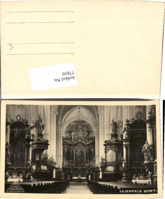 77810,Lilienfeld Kirche Innen pub Foto Wolf 1931