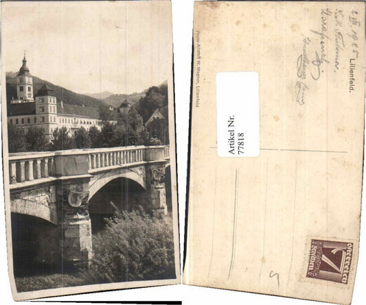 77818,RARE FotoAK Lilienfeld Brücke  pub Wagner 1925