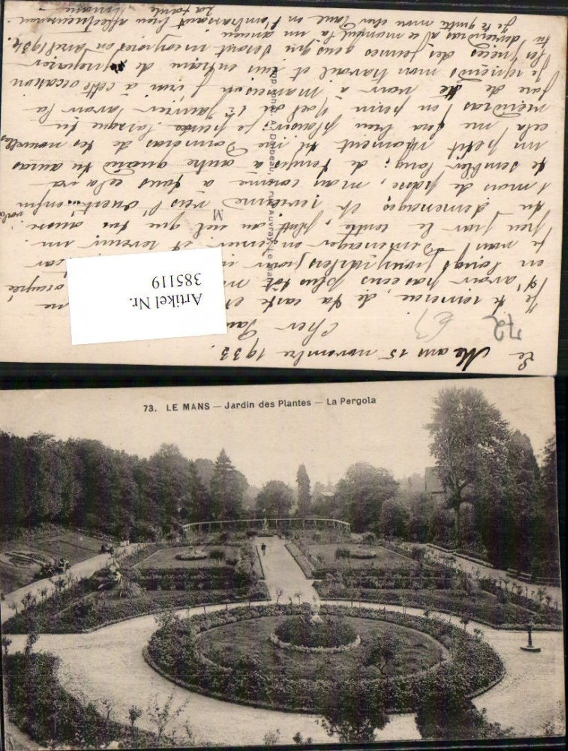 385119,Pays de la Loire Sarthe Le Mans Jardin des Plantes La Pergola Garten