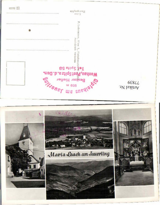 77839,Maria Laach am Jauerling Stempel Gasthaus Spitz Donau