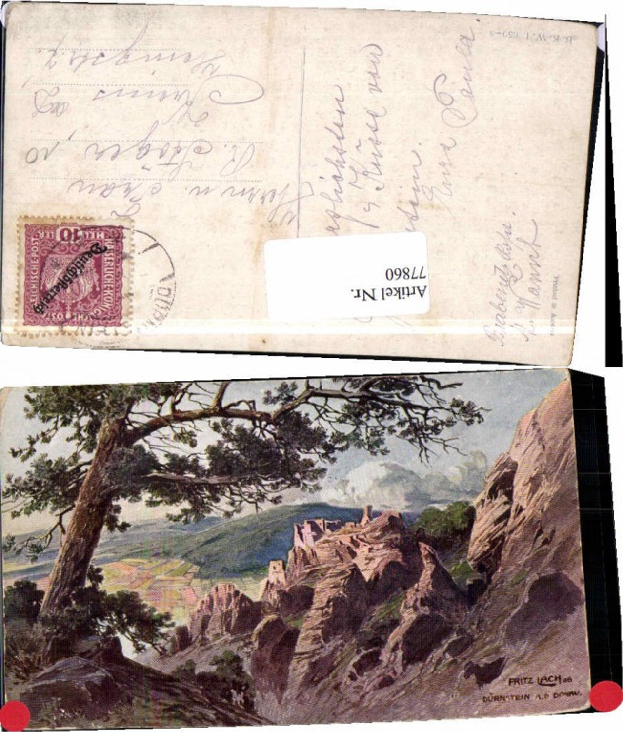 77860,Dürnstein a.d. Donau Fritz Lach sign.