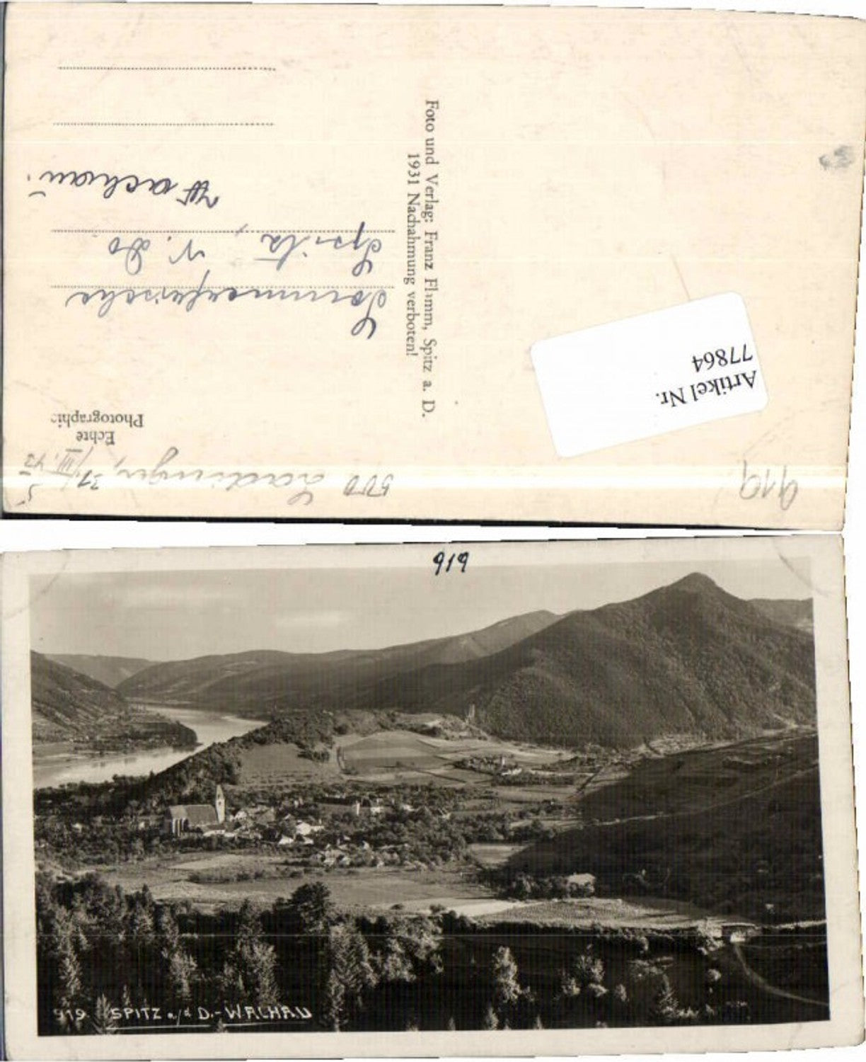 77864,Spitz a.d. Donau Wachau 1943 pub Flamm