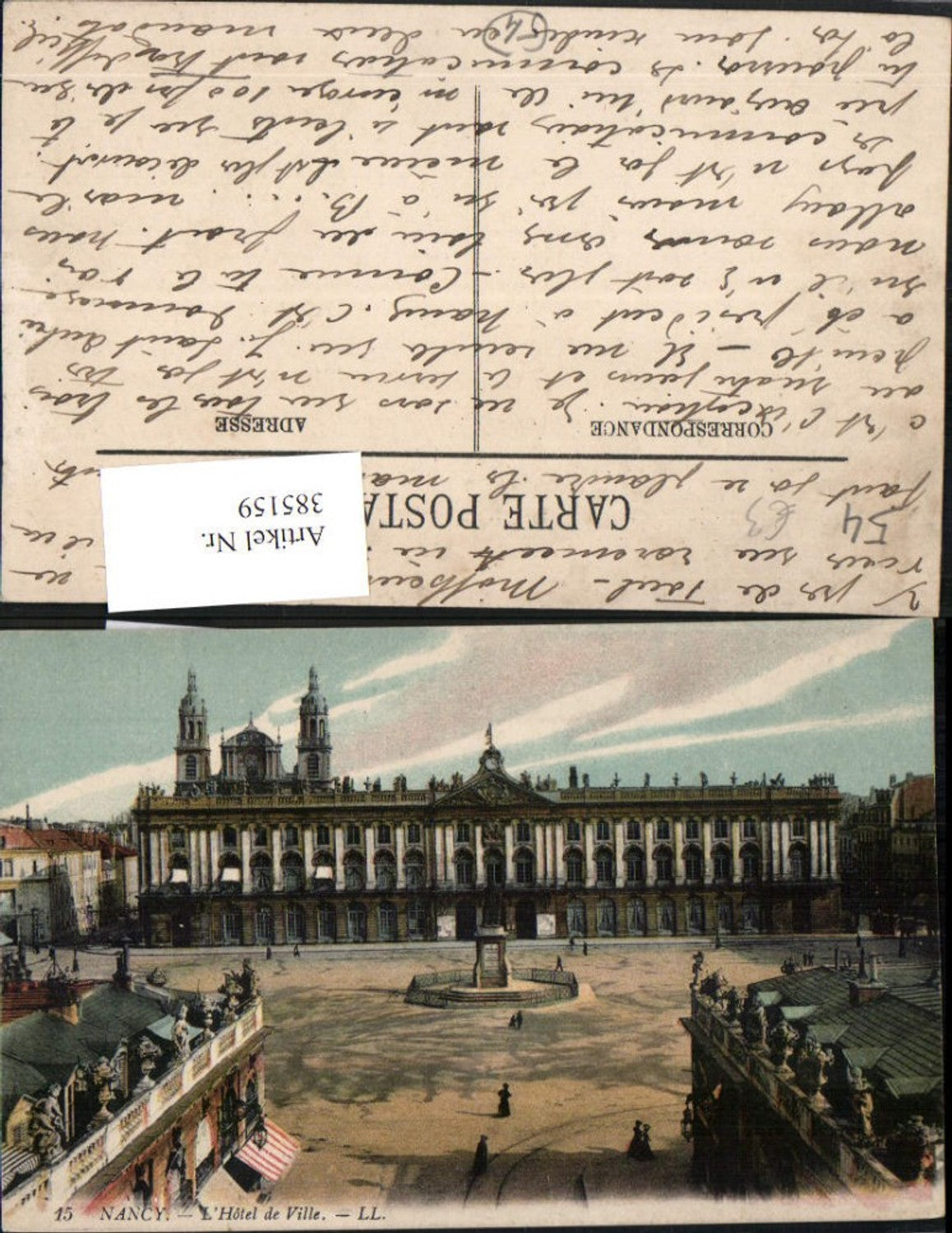 385159,Lothringen Meurthe-et-Moselle Nancy L'Hotel de Ville Rathaus Gebäude