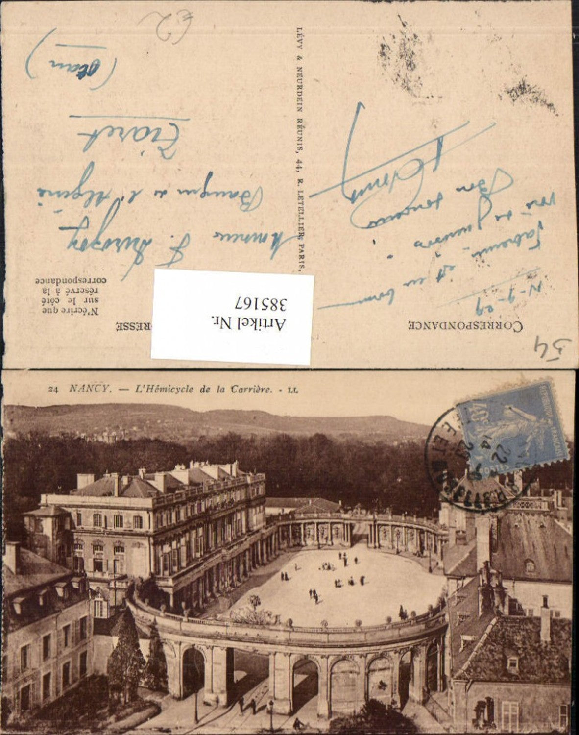 385167,Lothringen Meurthe-et-Moselle Nancy L'Hemicycle de la Carriere Platz