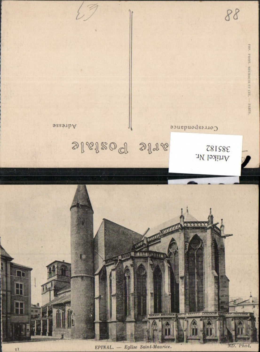 385182,Lothringen Vosges Epinal Eglise Saint-Maurice Kirche