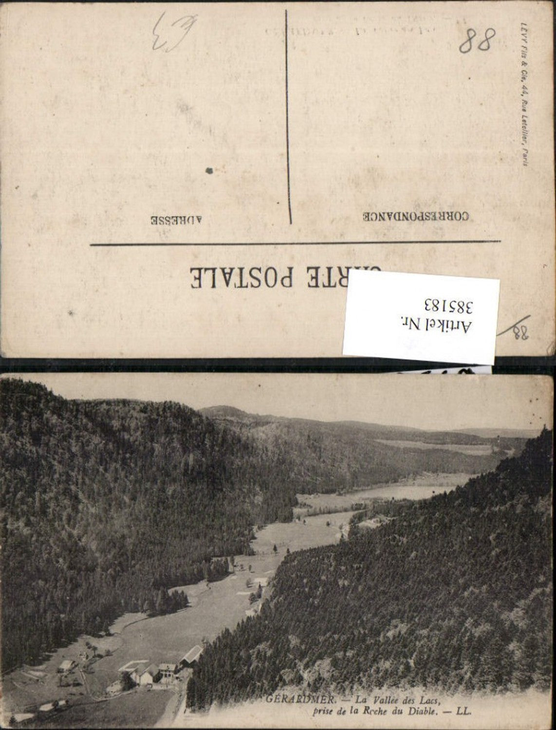 385183,Lothringen Vosges Gerardmer Vallee des Lacs prise de la Roche du Diable