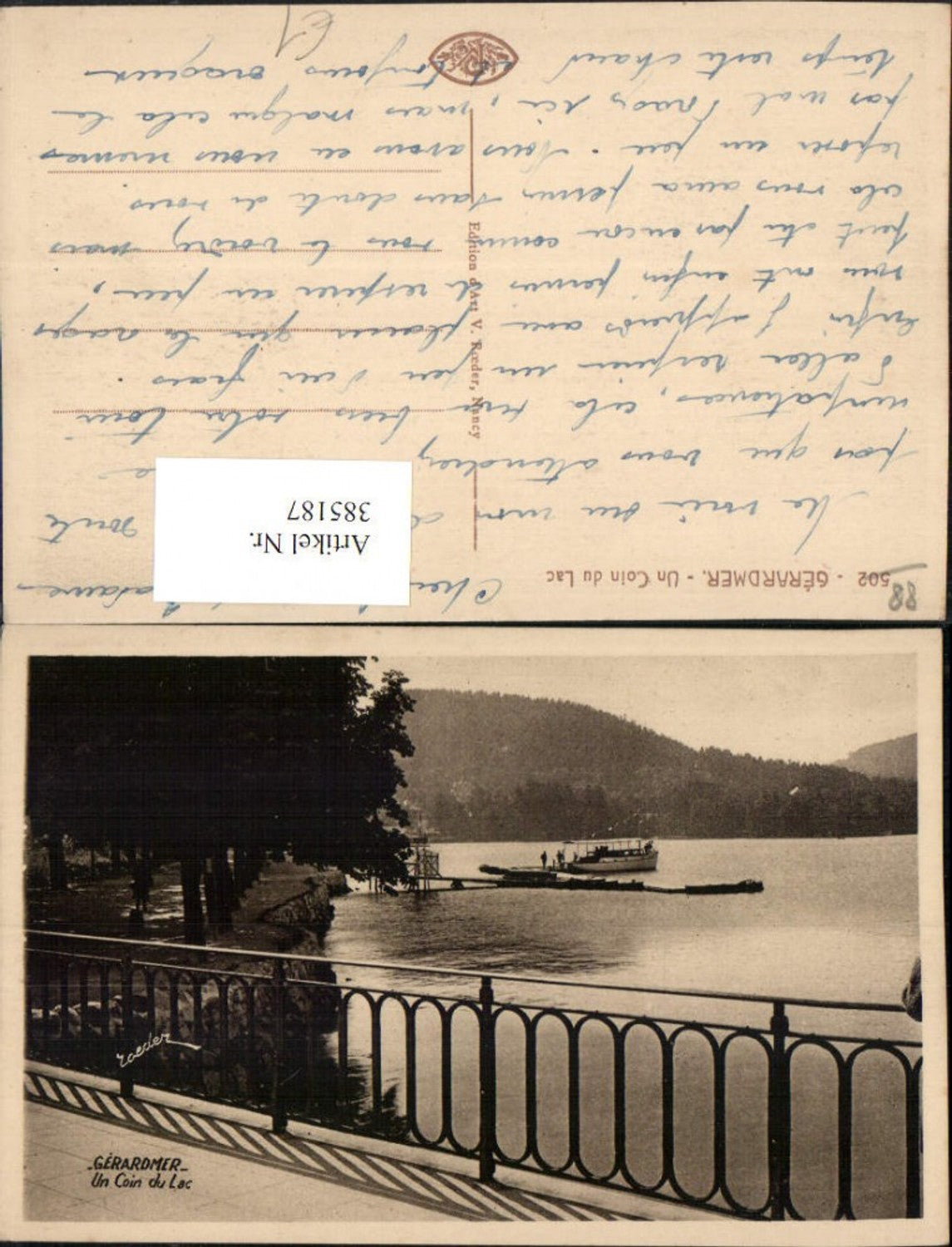385187,Lothringen Vosges Gerardmer Un Coin du Lac See