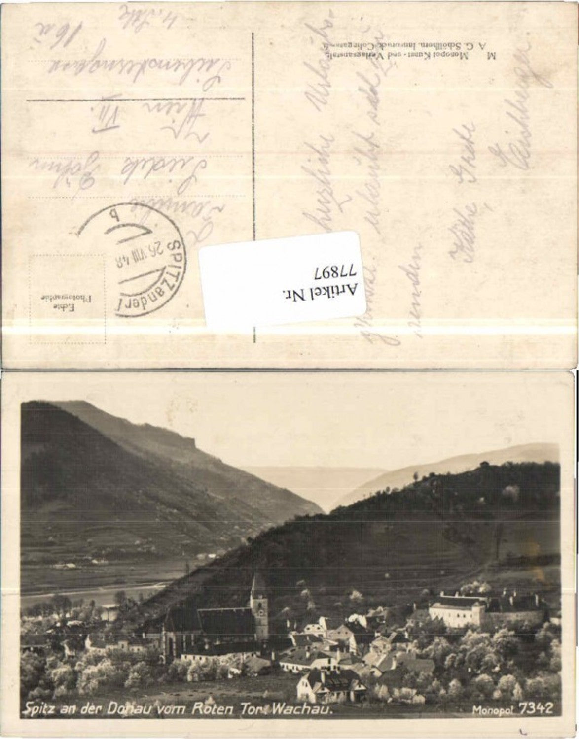77897,Spitz a.d. Donau vom Roten Tor 1948