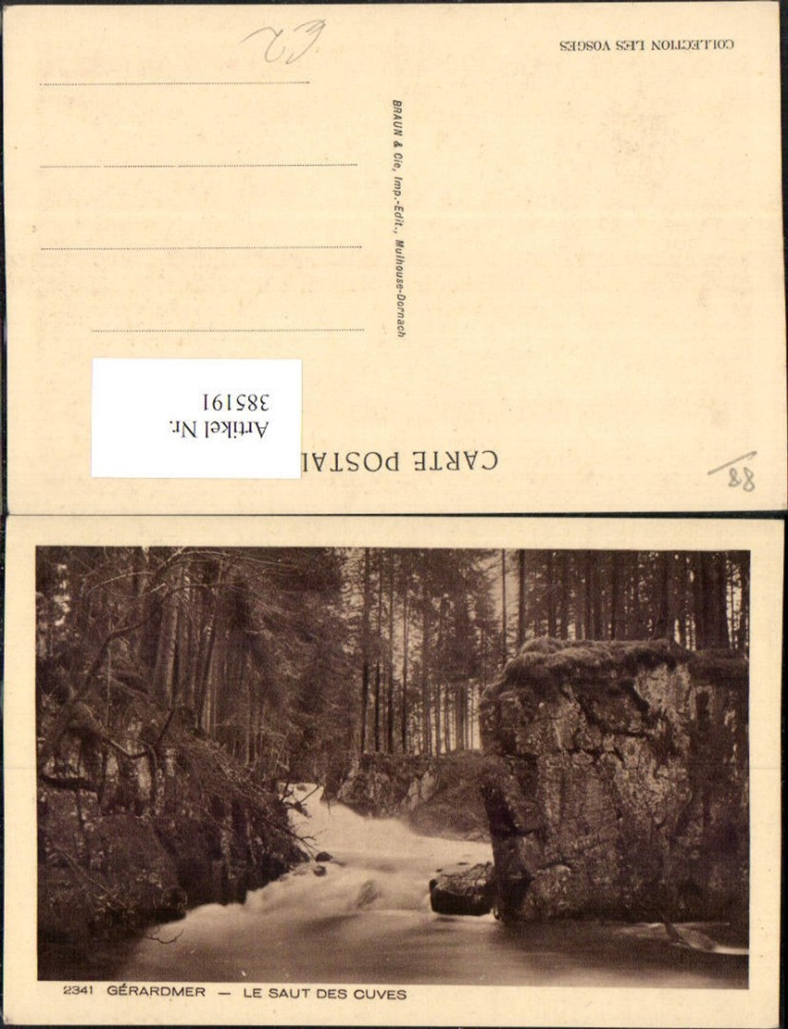 385191,Lothringen Vosges Gerardmer le Saut des Cuves Wildbach