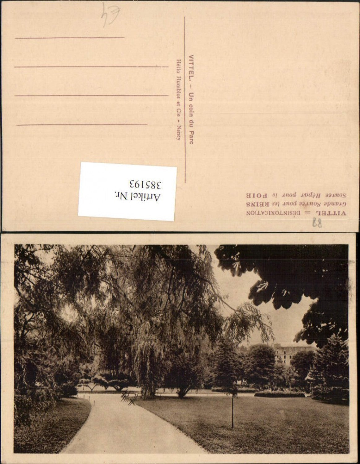 385193,Lothringen Vosges Vittel Grande Source pour les Reins Park