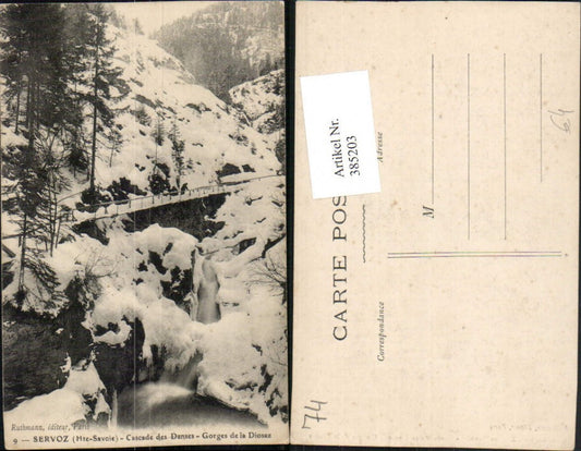 385203,Rhone-Alpes Haute-Savoie Servoz Cascade des Danses Gorges de la Diosaz Winterbild