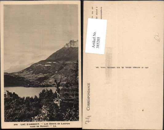 385205,Rhone-Alpes Haute-Savoie Lac d'Annecy Les Dents de Lanfon vues de Duingt