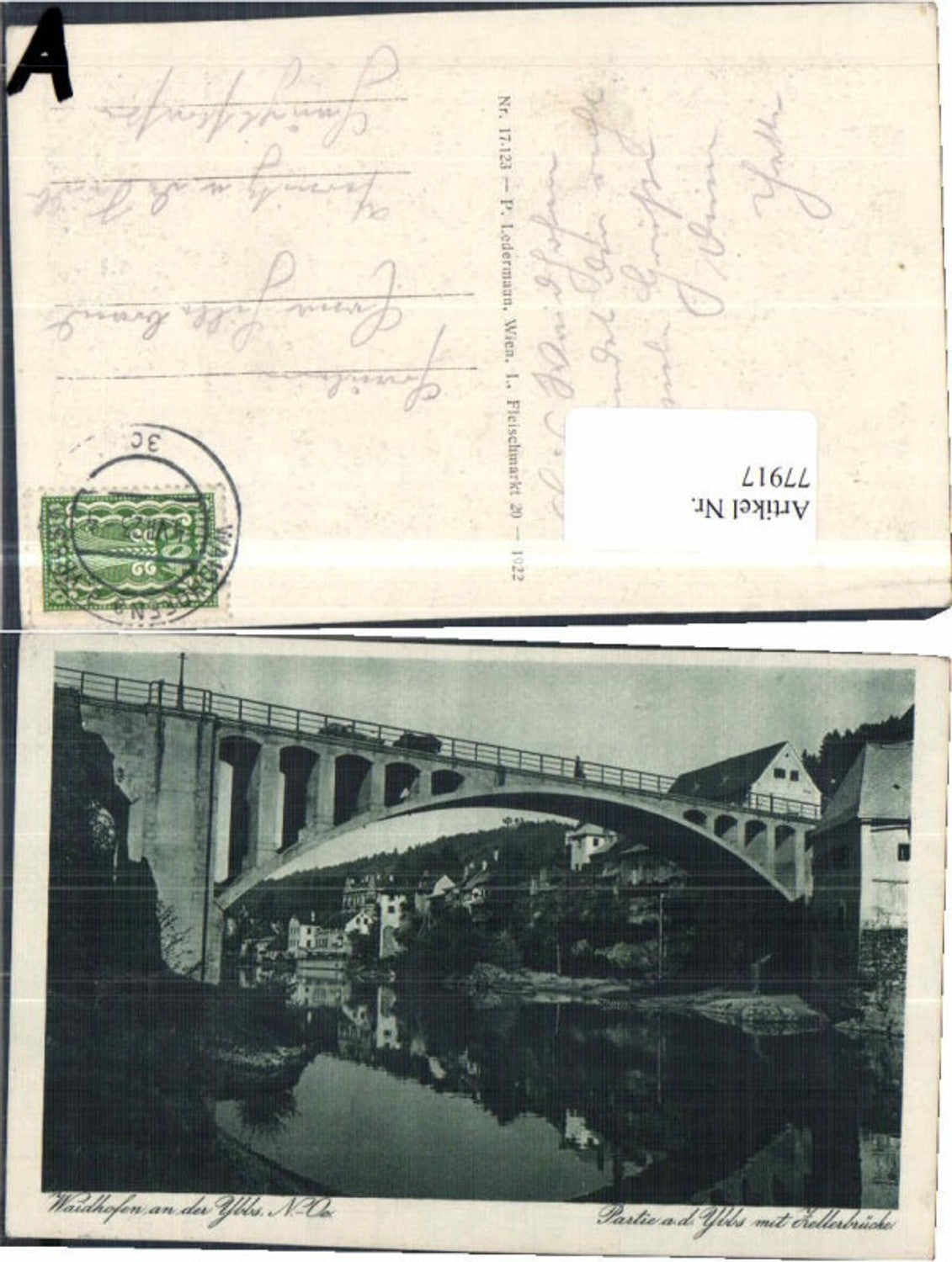 77917,Waidhofen a.d. Ybbs Zell Brücke 1922