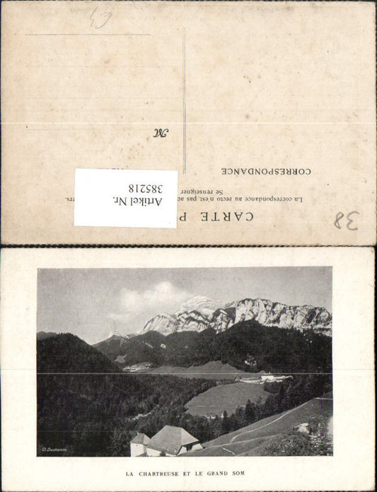 385218,Rhone-Alpes Isere La Chartreuse et le Grand Som Bergkulisse