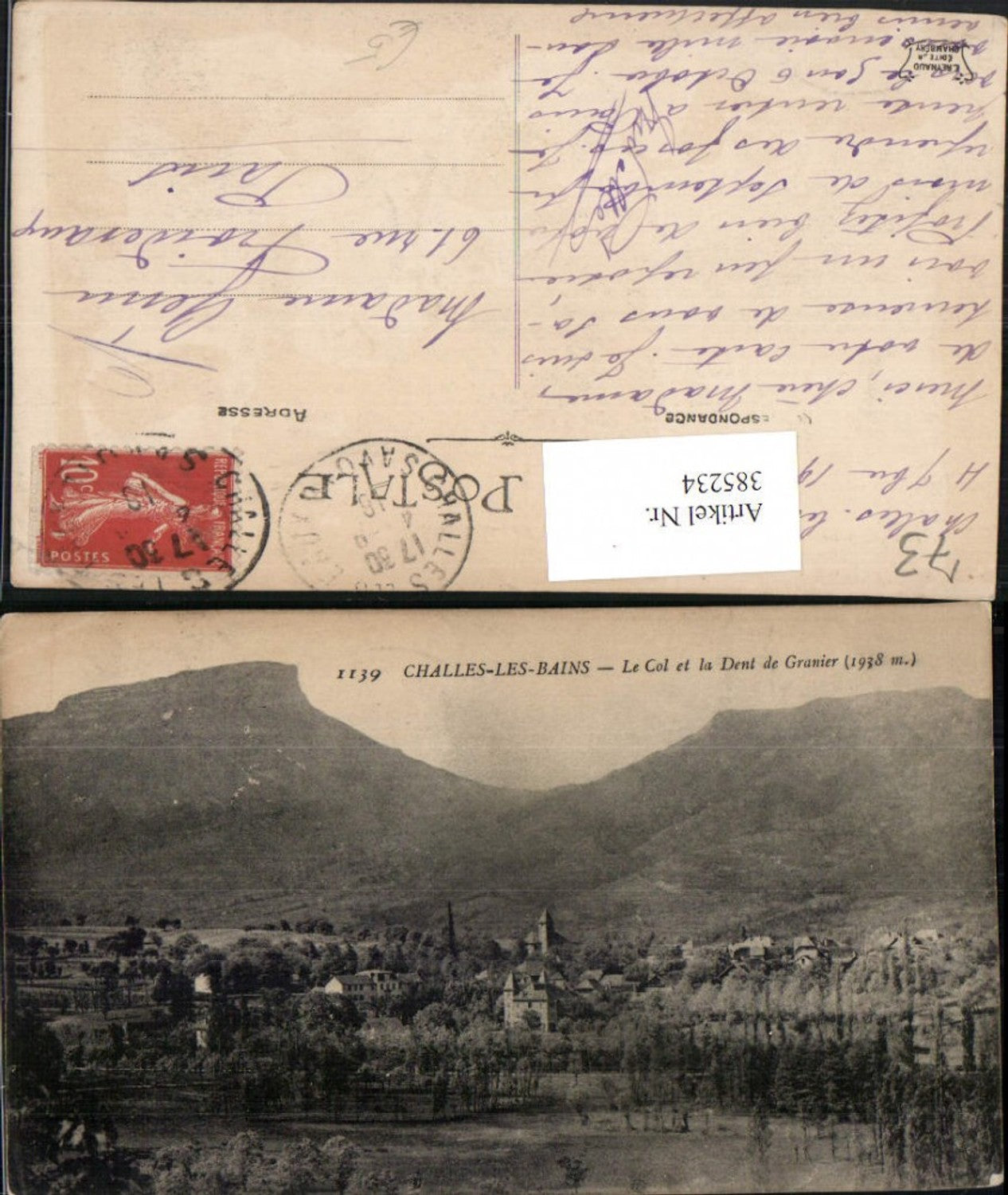 385234,Rhone-Alpes Savoie Challes-les-Bains Le Col et la Dent de Granier Totale