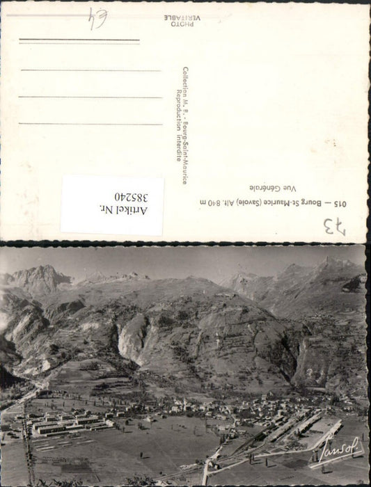 385240,Rhone-Alpes Savoie Bourg St-Maurice Vue Generale Totale Bergkulisse