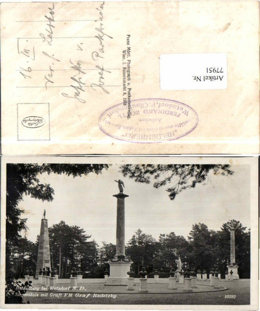 77951,Heldenberg Klein Wetzdorf Glaubendorf Siegessäule