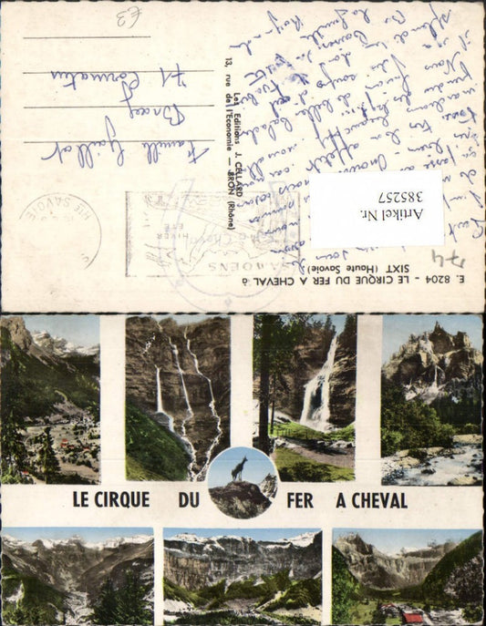 385257,Rhone-Alpes Haute-Savoie Le Cirque du Fer a Cheval a Sixt Wasserfälle Mehrbildkarte