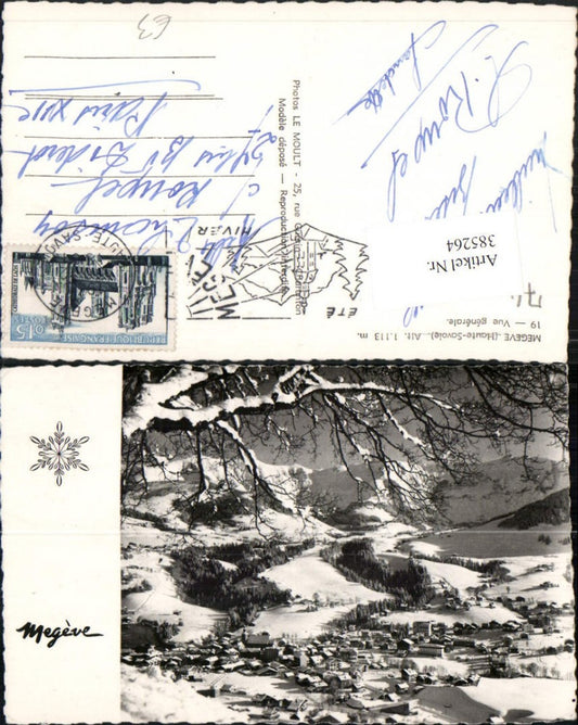 385264,Rhone-Alpes Haute-Savoie Megeve Vue generale Totale Bergkulisse Winterbild