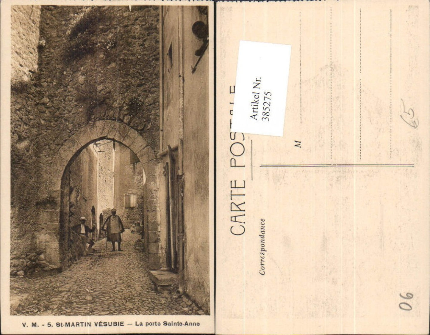 385275,Provence-Alpes-Cote-Azur Alpes-Maritimes St-Martin Vesubie Porte Sainte-Anne Tor Gasse