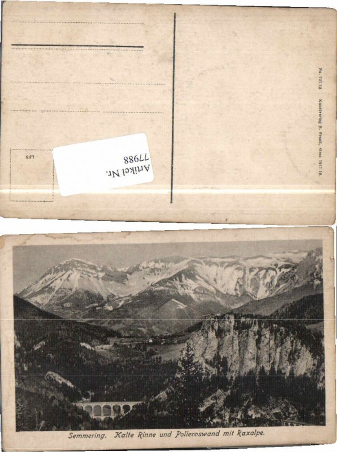 77988,Semmering Kalte Rinne Rax Viadukt Polleroswand