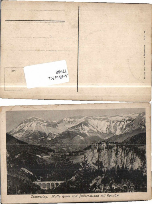 77988,Semmering Kalte Rinne Rax Viadukt Polleroswand