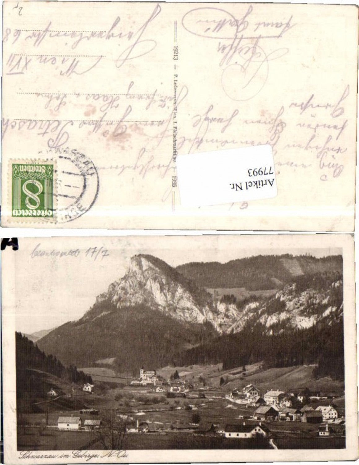 77993,Schwarzau im Gebirge Ledermann 19213