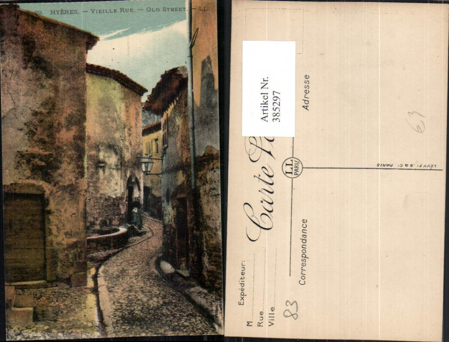 385297,Provence-Alpes-Cote-Azur Var Hyeres Vieille Rue Gasse Motiv