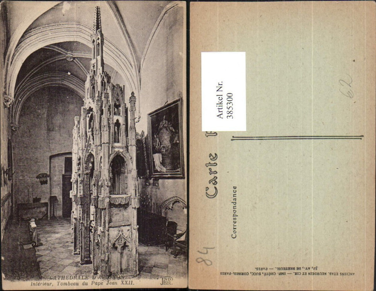385300,Provence-Alpes-Cote-Azur Vaucluse Avignon Cathedrale Tombeau du Pape Jean Grabmal