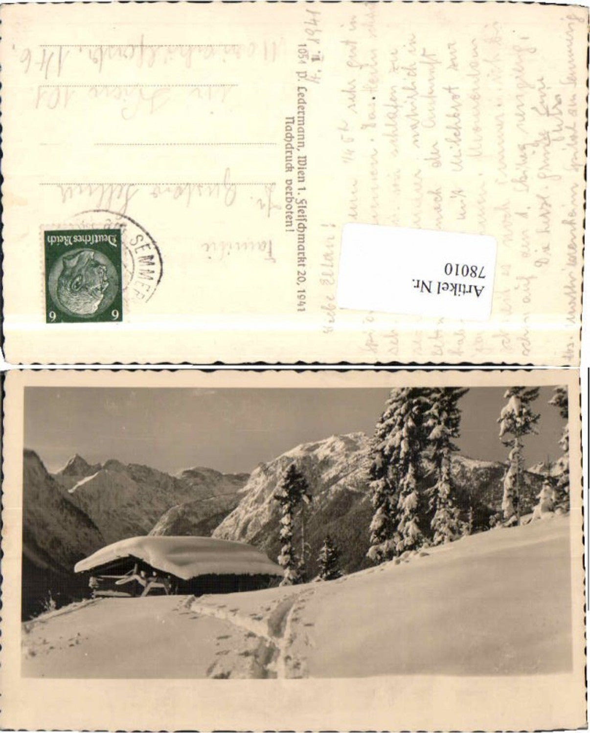 78010,Spital am Semmering Fotokarte 1940 Ledermann 1054